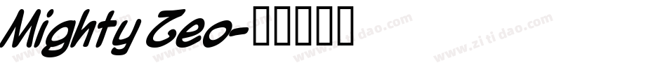 Mighty Zeo字体转换